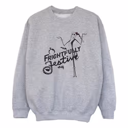 Disney - Sweat THE NIGHTMARE BEFORE CHRISTMAS FRIGHTFULLY - Fille (Gris chiné)