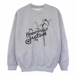 Disney - Sweat THE NIGHTMARE BEFORE CHRISTMAS FRIGHTFULLY - Fille (Gris chiné)