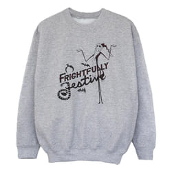 Disney - Sweat THE NIGHTMARE BEFORE CHRISTMAS FRIGHTFULLY - Fille (Gris chiné)