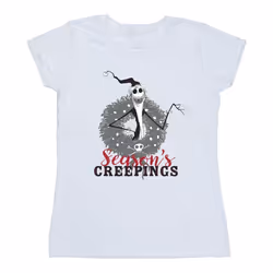 Disney - T-shirt THE NIGHTMARE BEFORE CHRISTMAS SEASONS CREEPINGS - Femme (Blanc)