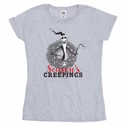 Disney - T-shirt THE NIGHTMARE BEFORE CHRISTMAS SEASONS CREEPINGS - Femme (Gris chiné)