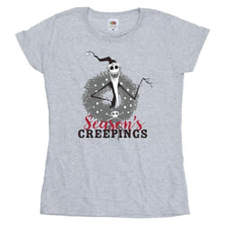 Disney - T-shirt THE NIGHTMARE BEFORE CHRISTMAS SEASONS CREEPINGS - Femme (Gris chiné)