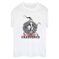 Disney - T-shirt THE NIGHTMARE BEFORE CHRISTMAS SEASONS CREEPINGS - Femme (Blanc)
