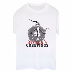 Disney - T-shirt THE NIGHTMARE BEFORE CHRISTMAS SEASONS CREEPINGS - Femme (Blanc)