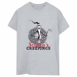 Disney - T-shirt THE NIGHTMARE BEFORE CHRISTMAS SEASONS CREEPINGS - Femme (Gris chiné)