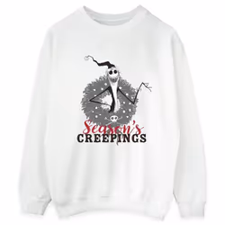 Disney - Sweat THE NIGHTMARE BEFORE CHRISTMAS SEASONS CREEPINGS - Femme (Blanc)