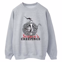 Disney - Sweat THE NIGHTMARE BEFORE CHRISTMAS SEASONS CREEPINGS - Femme (Gris chiné)