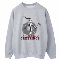 Disney - Sweat THE NIGHTMARE BEFORE CHRISTMAS SEASONS CREEPINGS - Femme (Gris chiné)