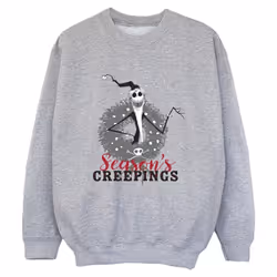 Disney - Sweat THE NIGHTMARE BEFORE CHRISTMAS SEASONS CREEPINGS - Garçon (Gris chiné)