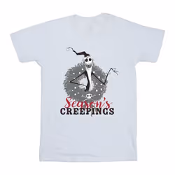 Disney - T-shirt THE NIGHTMARE BEFORE CHRISTMAS SEASONS CREEPINGS - Fille (Blanc)