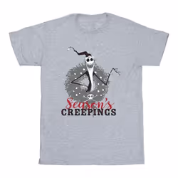 Disney - T-shirt THE NIGHTMARE BEFORE CHRISTMAS SEASONS CREEPINGS - Fille (Gris chiné)