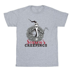 Disney - T-shirt THE NIGHTMARE BEFORE CHRISTMAS SEASONS CREEPINGS - Fille (Gris chiné)