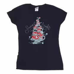 Disney - T-shirt THE NIGHTMARE BEFORE CHRISTMAS - Femme (Bleu marine)