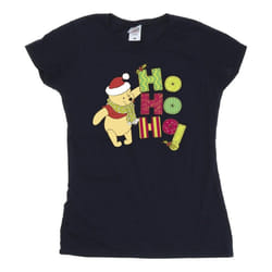 Disney - T-shirt HO HO HO - Femme (Bleu marine)