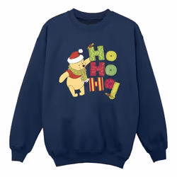 Disney - Sweat HO HO HO - Fille (Bleu marine)