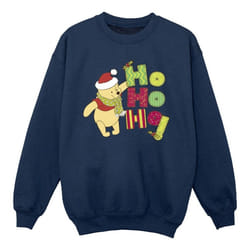 Disney - Sweat HO HO HO - Fille (Bleu marine)