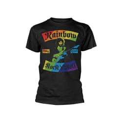 Rainbow - T-shirt LONG LIVE ROCK N ROLL - Adulte (Noir)
