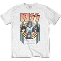 Kiss - T-shirt WORLD WIDE - Adulte (Blanc)