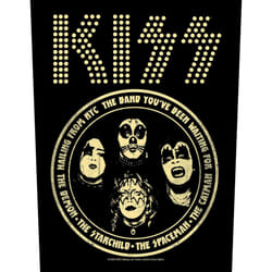 Kiss - Écusson HAILING FROM NYC - Taille unique (Noir / Doré)