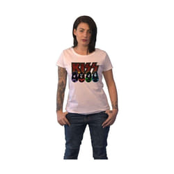 Kiss - T-shirt - Femme (Blanc)