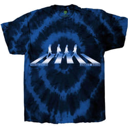 The Beatles - T-shirt ABBEY ROAD CROSSING GRADIENT - Adulte (Bleu)