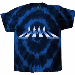 The Beatles - T-shirt ABBEY ROAD CROSSING GRADIENT - Adulte (Bleu)