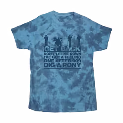 The Beatles - T-shirt LET IT BE SONGS - Adulte (Bleu clair)