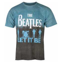 The Beatles - T-shirt LET IT BE - Adulte (Bleu)