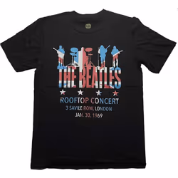 The Beatles - T-shirt ROOFTOP - Adulte (Noir)