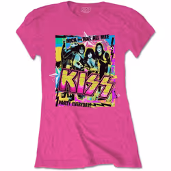 Kiss - T-shirt PARTY EVERYDAY - Femme (Rose fuchsia)
