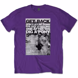 The Beatles - T-shirt ROOFTOP SHOT - Adulte (Violet)