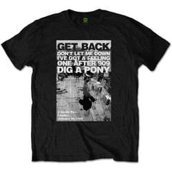 The Beatles - T-shirt ROOFTOP SHOT - Adulte (Noir)