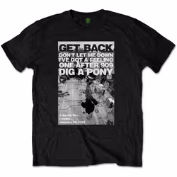 The Beatles - T-shirt ROOFTOP SHOT - Adulte (Noir)