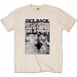 The Beatles - T-shirt ROOFTOP SHOT - Adulte (Beige pâle)