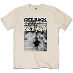 The Beatles - T-shirt ROOFTOP SHOT - Adulte (Beige pâle)