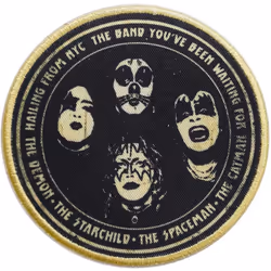 Kiss - Patch à repasser HAILING FROM NYC - Taille unique (Noir / Doré)