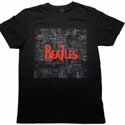The Beatles - T-shirt TICKETS & LOGO - Adulte (Noir)