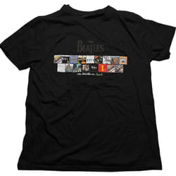 The Beatles - T-shirt ALBUMS ON APPLE - Adulte (Noir)