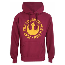 Star Wars - Sweat à capuche MAY THE FORCE BE WITH YOU - Adulte (Rouge)