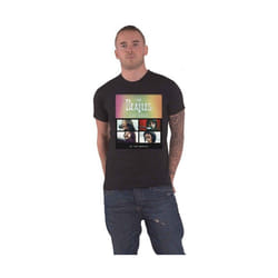 The Beatles - T-shirt ALBUM FACES GRADIENT - Adulte (Noir)