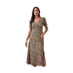 Dorothy Perkins - Robe mi-longue - Femme (Marron / Noir)