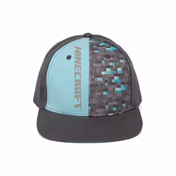 Minecraft - Casquette ajustable - Enfant (Noir / Bleu)