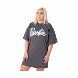 Barbie - Robe t-shirt - Femme (Gris)