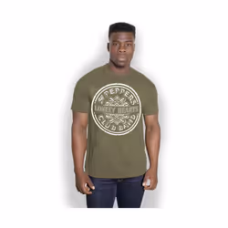 The Beatles - T-shirt SGT PEPPERS LONELY HEARTS - Adulte (Vert kaki)