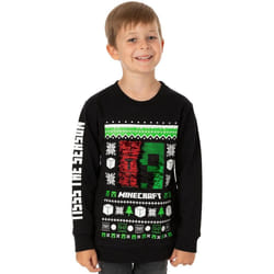 Minecraft - Pull - Enfant (Noir / Vert / Blanc)