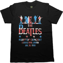 The Beatles - T-shirt DROP T ROOFTOP - Adulte (Noir)