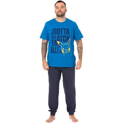 Pokemon - Ensemble de pyjama long GOTTA CATCH EM ALL - Homme (Bleu / Bleu marine)