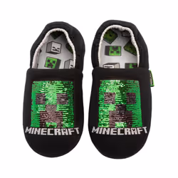 Minecraft - Chaussons - Garçon (Noir / Rouge / Vert)