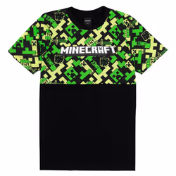 Minecraft - Ensemble de pyjama long GAMER - Garçon (Noir / Vert)