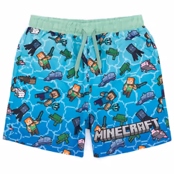Minecraft - Short de bain - Garçon (Bleu)
